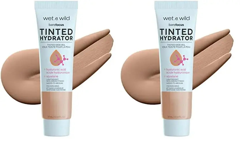 wet n wild Bare Focus Tinted Hydrator Matte Natural Finish, Oil-Free Tinted Face Moisturizer Makeup, Hyaluronic Acid, Squalane, Sheer To Medium Coverage, Medium Deep (Pack of 2) 0.91 Ounce (Pack of 2) My Store