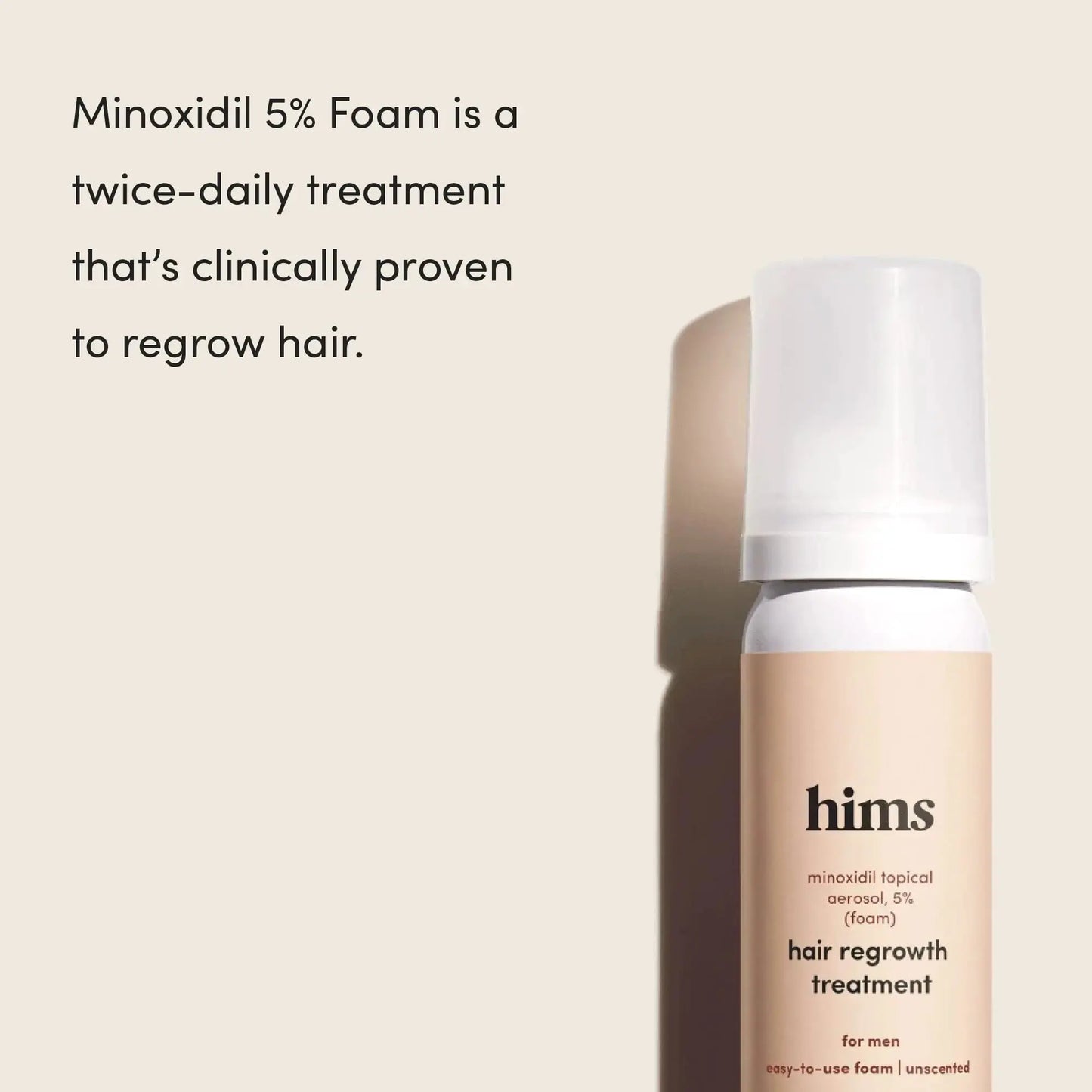 hims Extra Strength Hair Regrowth Treatment for Men with 5% Topical Minoxidil Foam for Hair Loss and Thinning Hair, Unscented No Drip Formula, 3 Month Supply, 3 Pack My Store