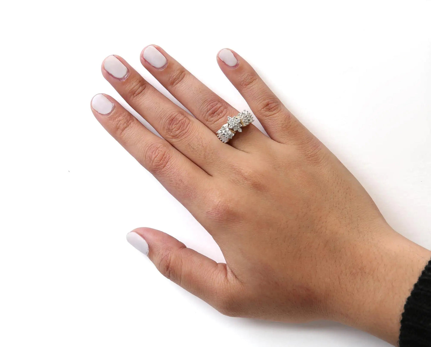 10K Yellow Gold 1.00 Cttw Diamond Starburst Ring Band (H-I Color, I1-I2 Clarity) WEM Support (www.WEM.support)