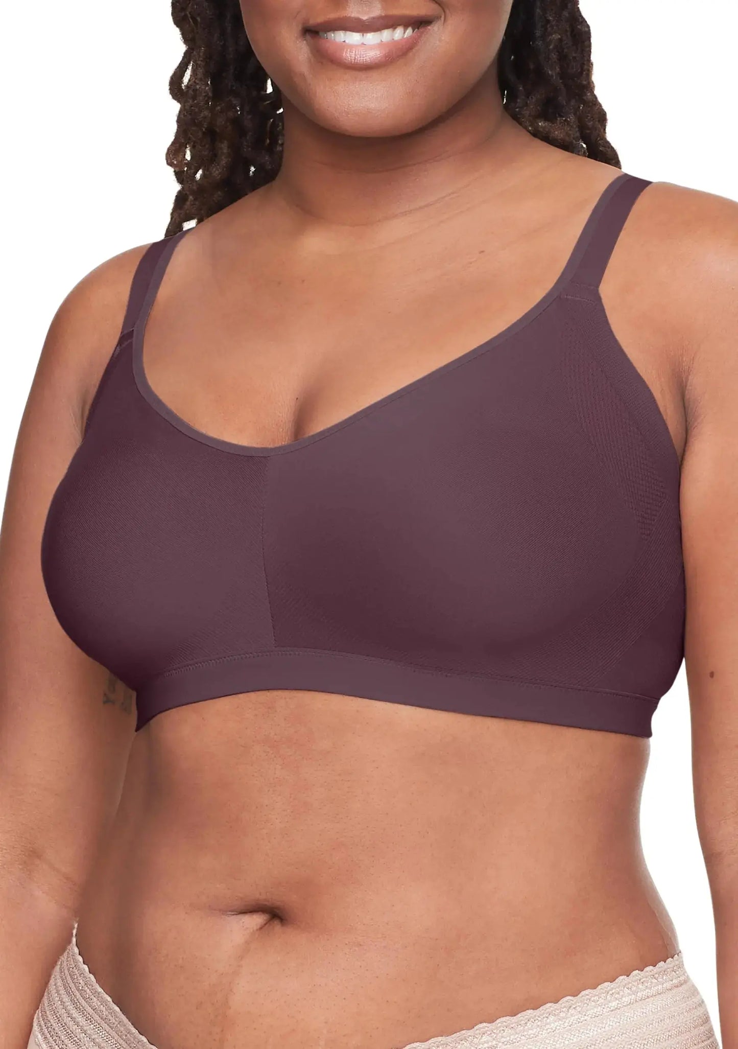 Warner's Women's Easy Does It® Underarm-smoothing With Seamless Stretch Wireless Lightly Lined Comfort Bra Rm3911a Small Vino My Store