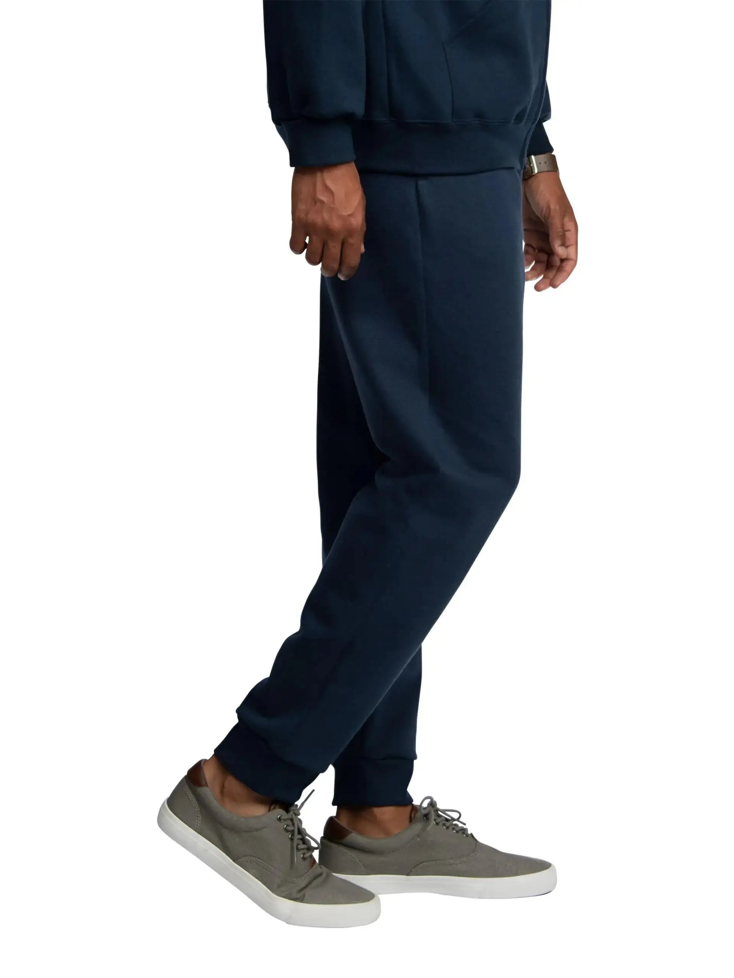 Fruit of the Loom Eversoft Fleece Joggers with Pockets, Relaxed Fit, Moisture Wicking, Breathable, Tapered Sweatpants Large Navy My Store