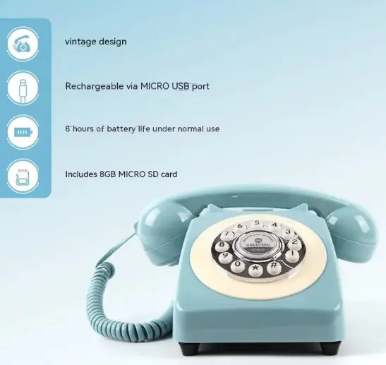 Household Vintage Card Recording Telephone WEM Support (www.WEM.support)