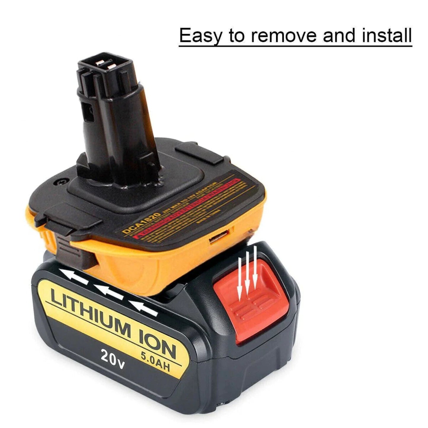2X 18V To 20V MAX DCA1820 Adapter Converter For DEWALT 20 Volt Li-ion Battery WEM Support (www.WEM.support)