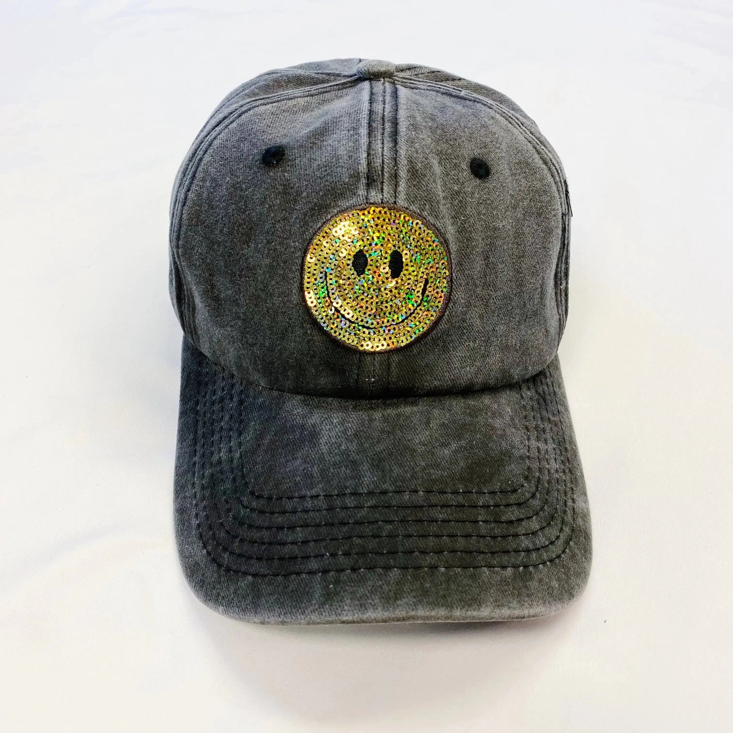 Sequin Patch Happy Ball Cap My Store