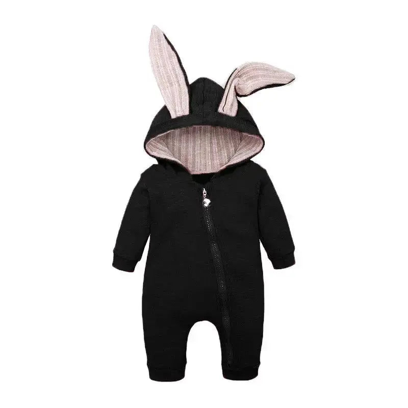 Rabbit Ear Hooded Baby Rompers these rompers are designed to keep your baby warm and stylish. The cute rabbit ear hood adds a fun and playful touch to the outfit, making it perfect for everyday wear or special occasions. Baby Rabbit Ear Rompers My Store