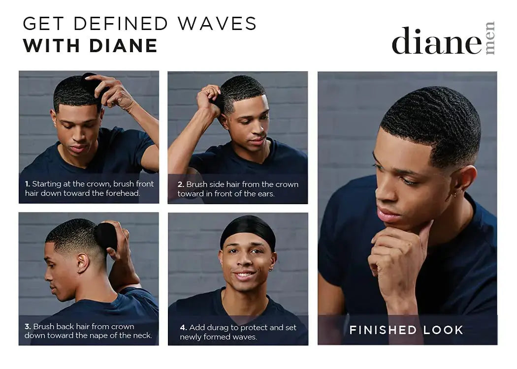 Diane Boar Bristle Brush for Men and Women - Fine to Medium Hair Styling, Wave Styles, Smoothing, Soft Scalp, Club Handle My Store
