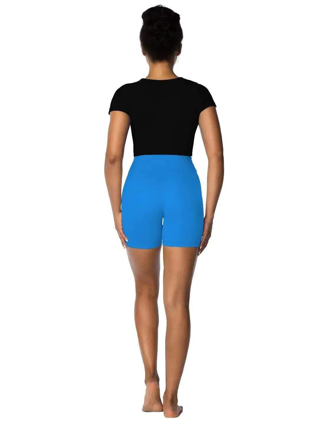 Sunzel Women's Hidden Butt Scrunch Shorts, High Waisted Biker Shorts, Gym Workout Yoga Running Shorts with Tummy Control 6" Inseam X-Small Classic Blue My Store