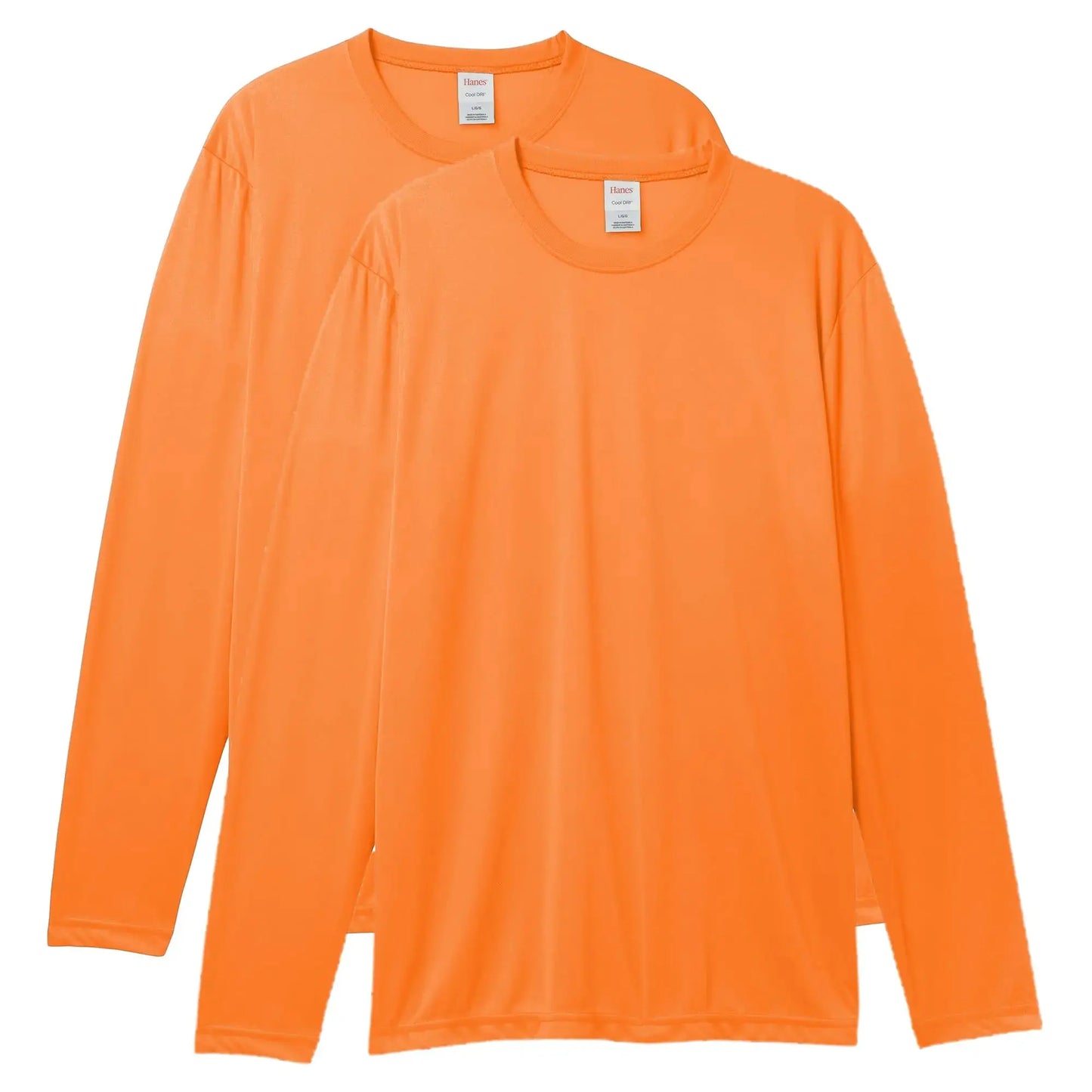 Hanes Sport Performance Long Sleeve T-Shirt, Performance Athletic Shirt, 2-Pack Large Safety Orange Athletic Long Sleeve My Store
