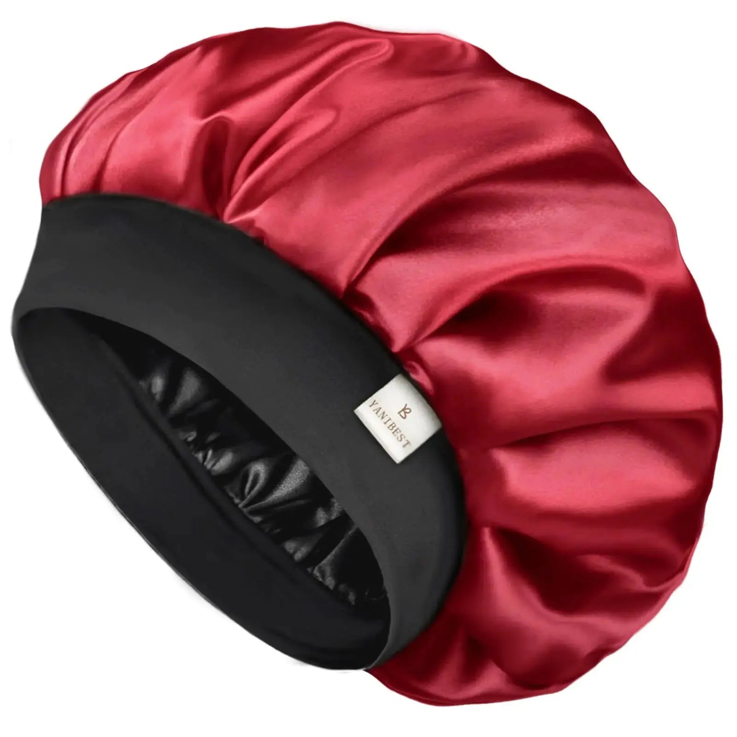 YANIBEST Bonnet for Men Hair Bonnet for Sleeping Double Layer Satin Bonnets for Black Women Curly Hair Braids Wine Red My Store