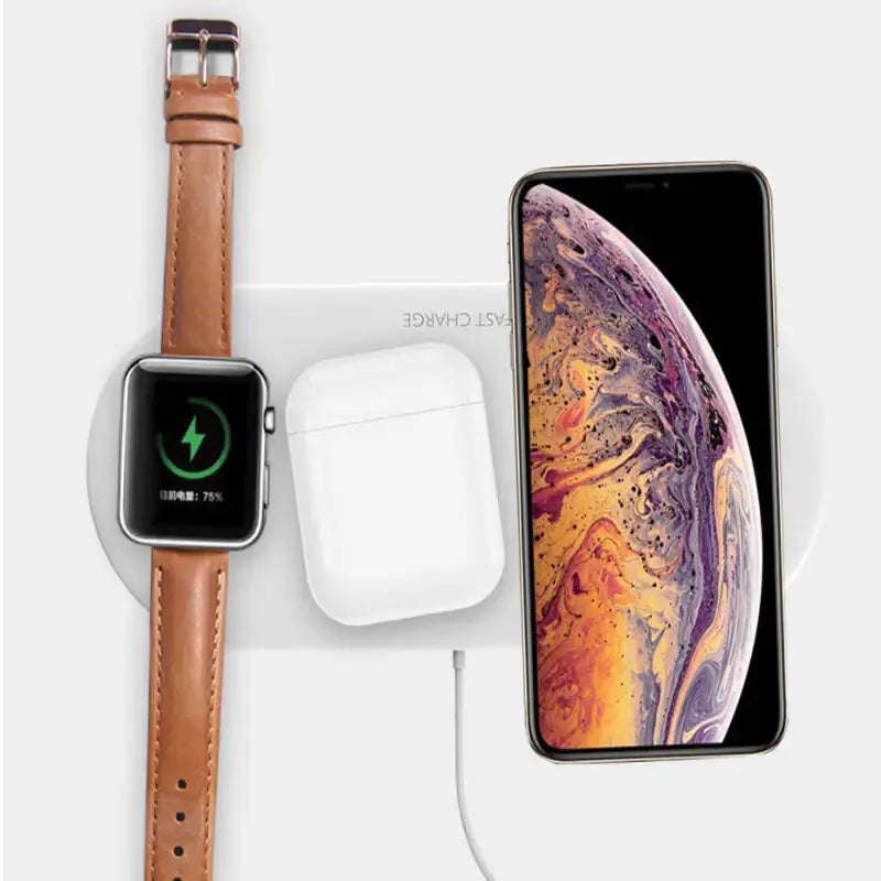3 in 1 Multi Device Qi Wireless Fast Charger Say goodbye to tangled cords and slow charging times with the 3 in 1 3 in 1 Wireless Charger Multi Device Qi Wireless Fast Charger - the must-have accessory for all your charging needs. My Store