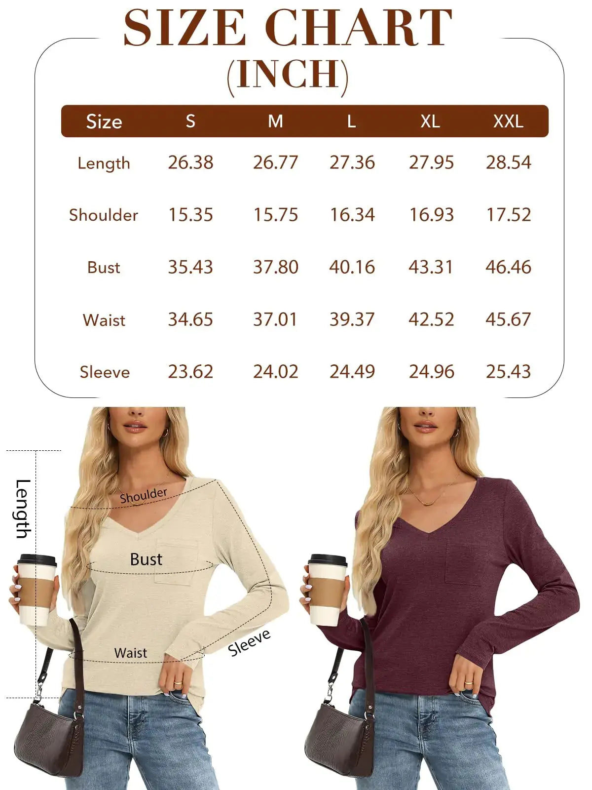 AUTOMET Womens Long Sleeve Shirts V Neck Casual Tops with Pockets Loose Dressy Basic Fall Outfits Clothes Winter Trendy 2024 Lightgreen Small My Store