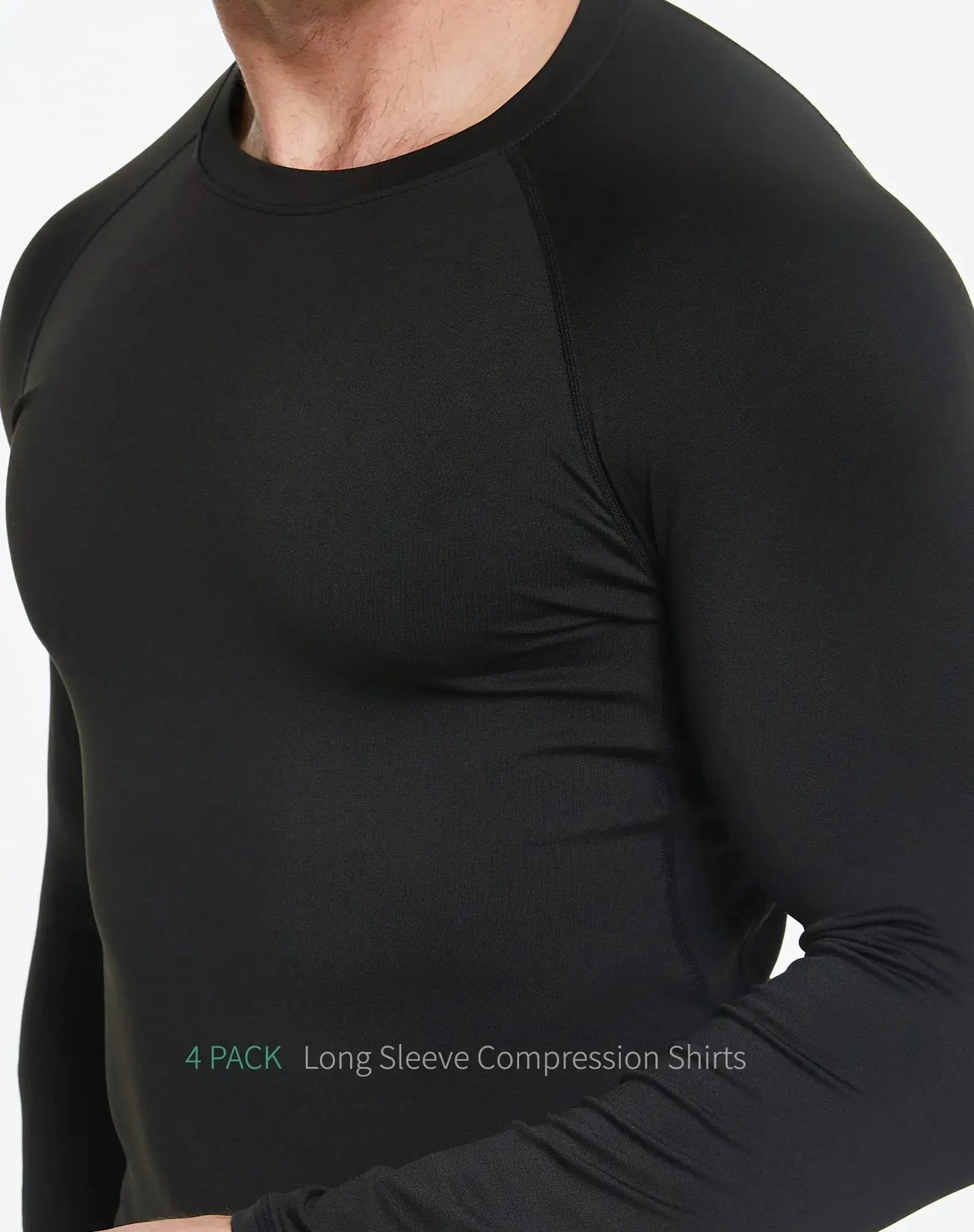 5 or 4 Pack Men's Compression Shirts Long Sleeve UPF SPF Rash Guard Workout Base Layer Undershirt Gear Small Black(g)/Black/White (5 Pack) My Store