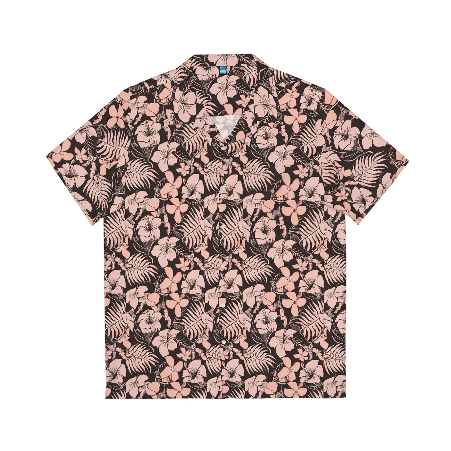 Men's Pink Floral Hawaiian Shirt WEM Support (www.WEM.support)