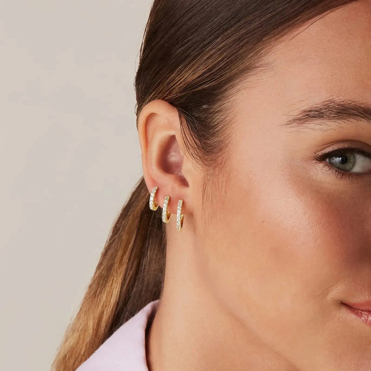PAVOI 18K Gold Plated 925 Sterling Silver Post, 3 Pairs Small Gold Hoop Earrings Set | Mini Cartilage Helix Huggie Hoop Pack for Women Men 8mm 10mm 12mm White & Yellow Sets My Store