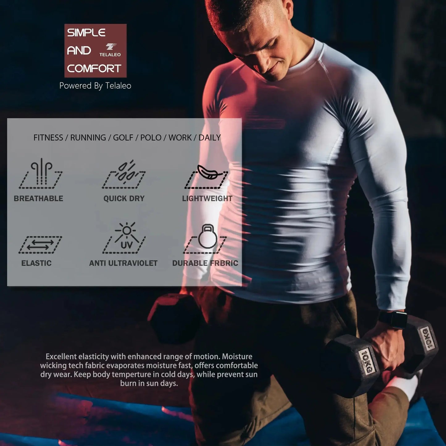 5 or 4 Pack Men's Compression Shirts Long Sleeve UPF SPF Rash Guard Workout Base Layer Undershirt Gear Small Black(g)/Black/White (5 Pack) My Store