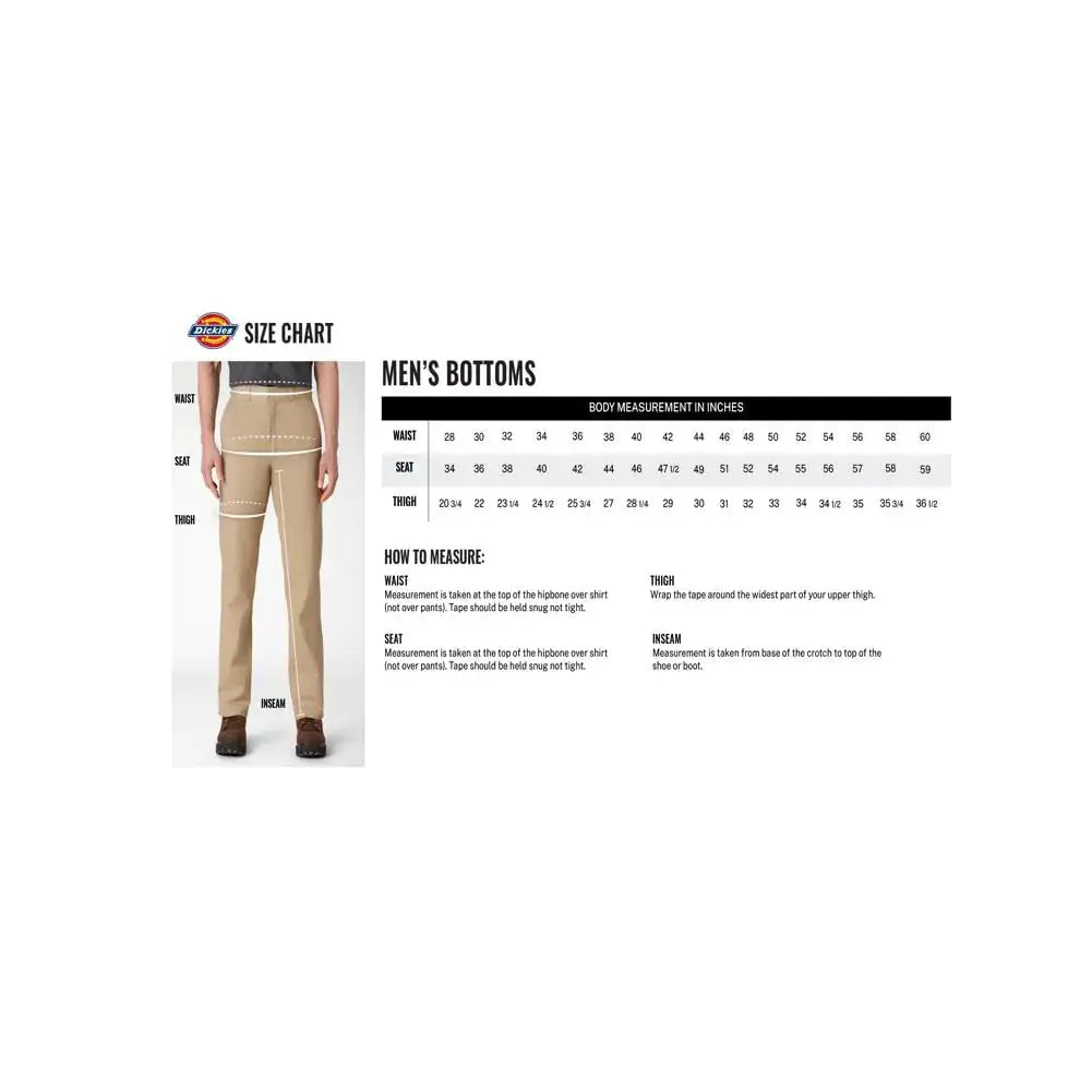 Dickies Men's Loose Fit Double Knee Work Pant 38W x 34L Black My Store