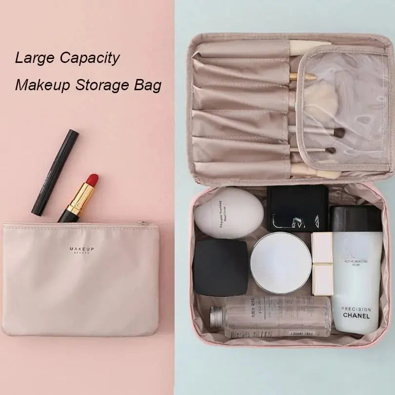 Makeup Bag Organizer Stylish his organizer features multiple compartments and pockets to store your makeup brushes, lipsticks, eyeliners, and more. My Store