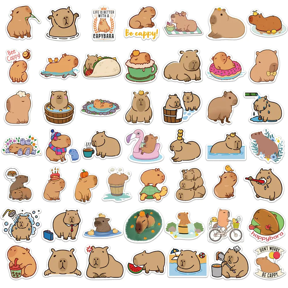 Capybara Sticker Decoration WEM Support (www.WEM.support)
