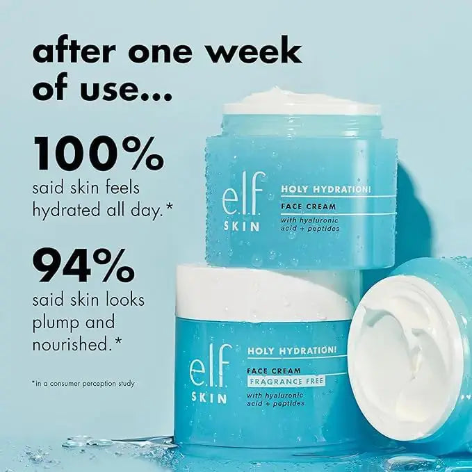 e.l.f. Holy Hydration! Face Cream, Broad Spectrum SPF 30 Sunscreen, Moisturizes & Softens Skin, Quick-Absorbing & Ultra-Hydrating, 1.8 Oz 1.8 Ounce (Pack of 1) My Store