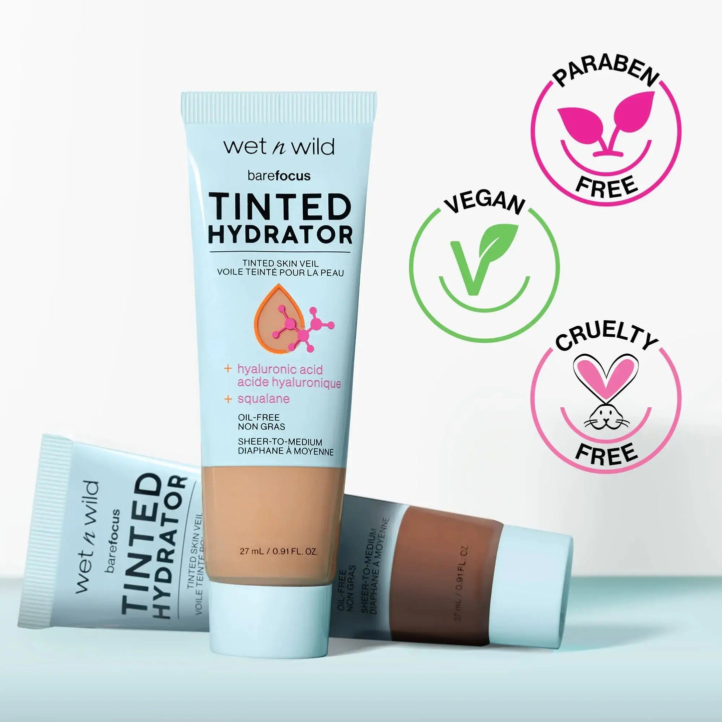 wet n wild Bare Focus Tinted Hydrator Matte Natural Finish, Oil-Free Tinted Face Moisturizer Makeup, Hyaluronic Acid, Squalane, Sheer To Medium Coverage, Medium Deep (Pack of 2) 0.91 Ounce (Pack of 2) My Store