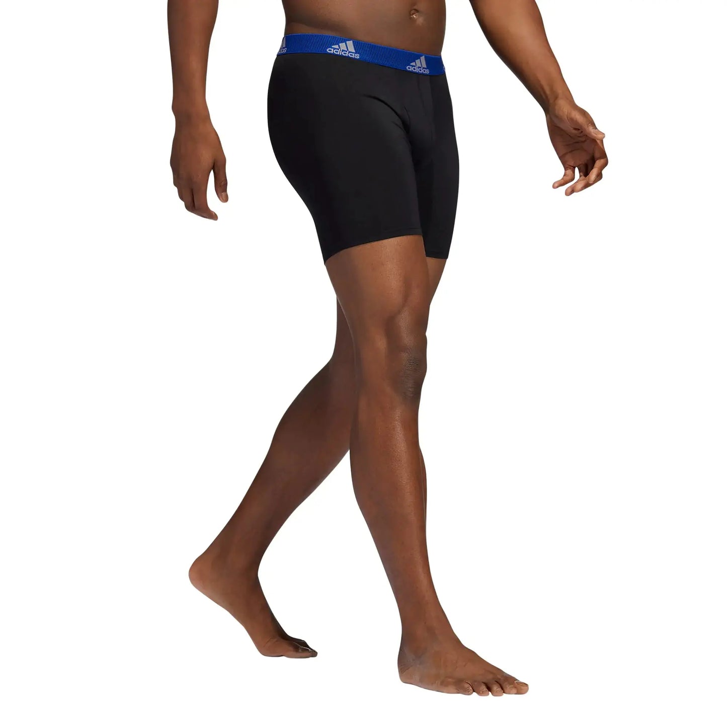 adidas Men's Athletic Fit Microfiber Boxer Brief Underwear (3 Pack) Medium Black/Team Royal Blue/Impact Yellow My Store