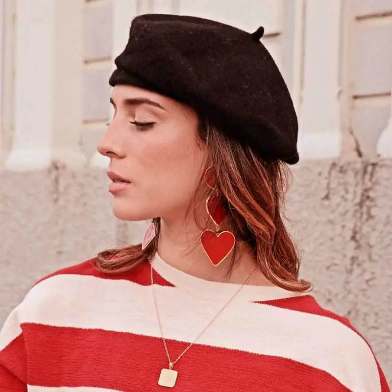 2 Red Heart Earrings WEM Support (www.WEM.support)