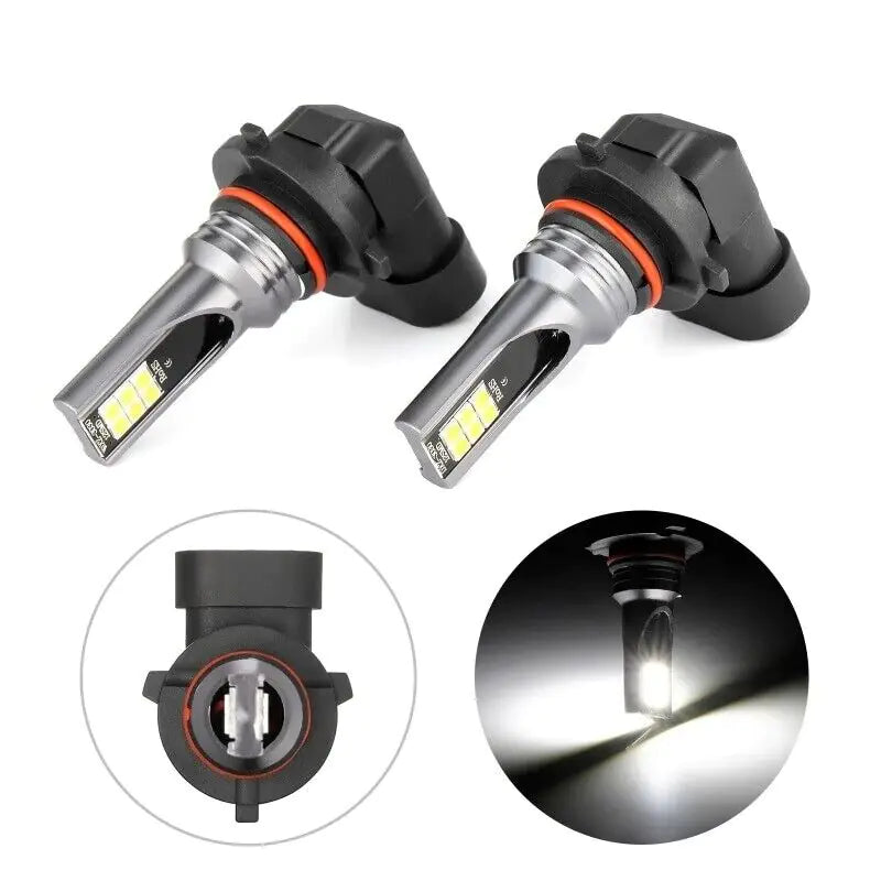 9005 9006 LED Headlights Kit Combo Bulbs 8000K High Low Beam Super White Bright WEM Support (www.WEM.support)