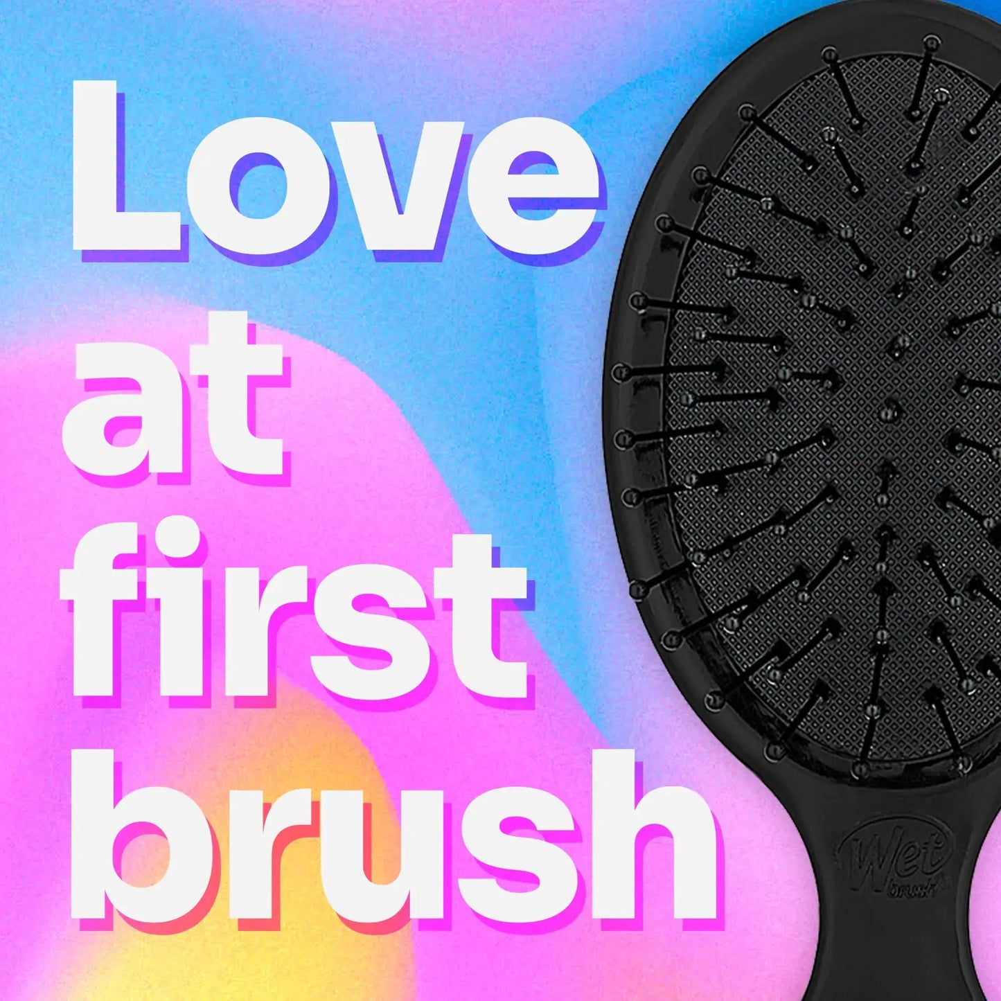 Wet Brush Detangling Brush, Mini Detangler Brush (Black) - Wet & Dry Tangle-Free Hair Brush for Women & Men - No Tangle Soft & Flexible Bristles for Straight, Curly, & Thick Hair Black 1 Count (Pack of 1) My Store