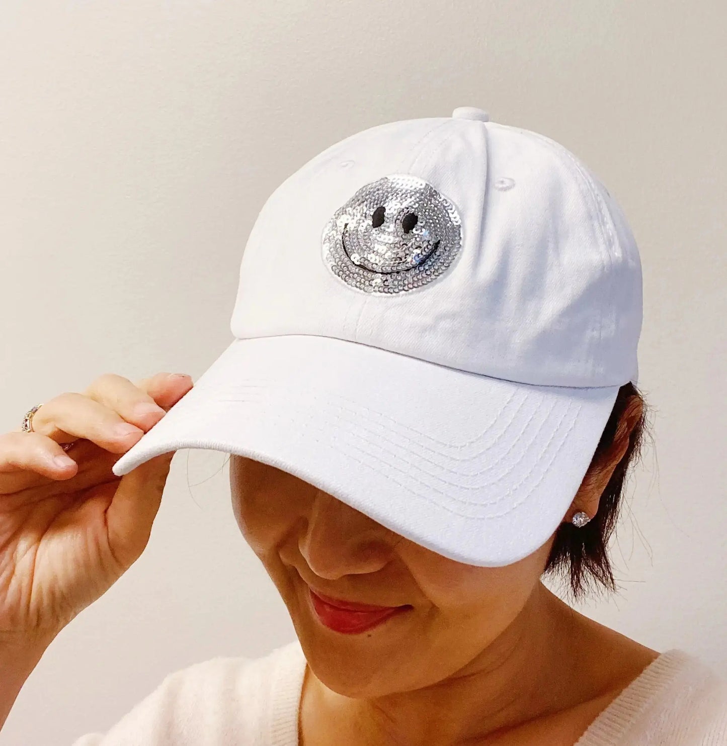 Sequin Patch Happy Ball Cap My Store