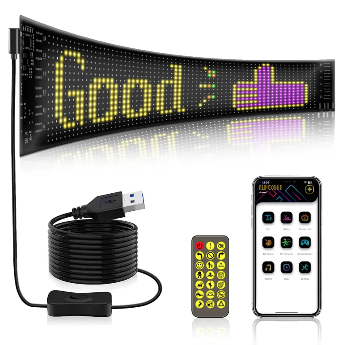 LED RGB Flexible Car Advertising Screen WEM Support (www.WEM.support)