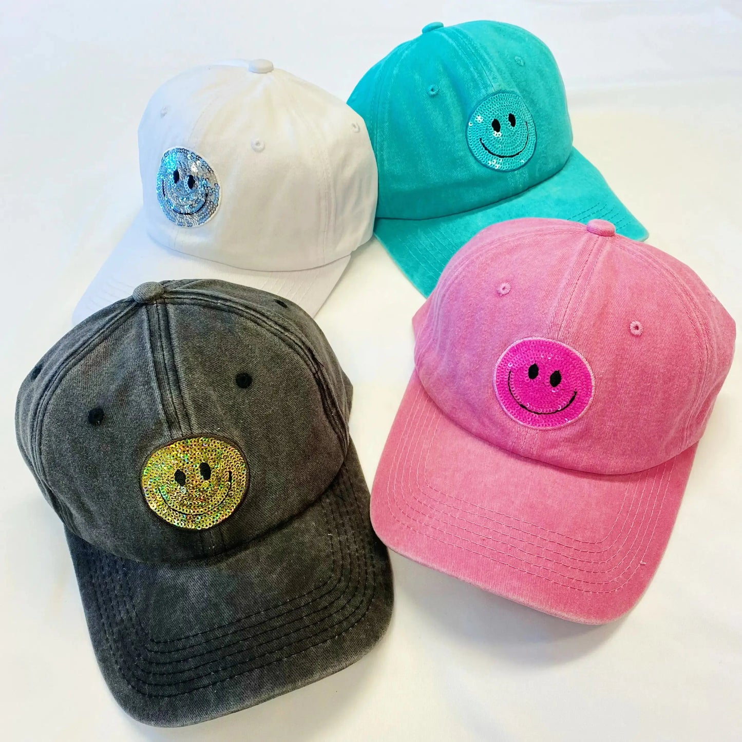 Sequin Patch Happy Ball Cap My Store