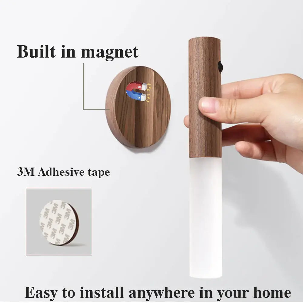 LED Wood USB Night Light WEM Support (www.WEM.support)
