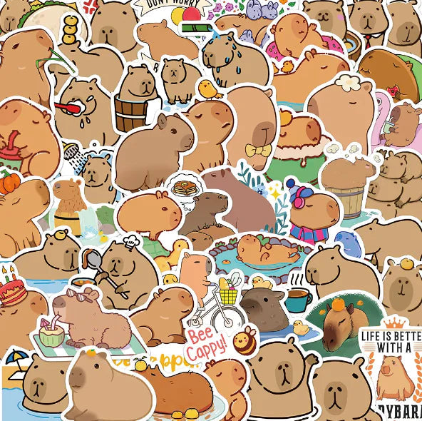Capybara Sticker Decoration WEM Support (www.WEM.support)