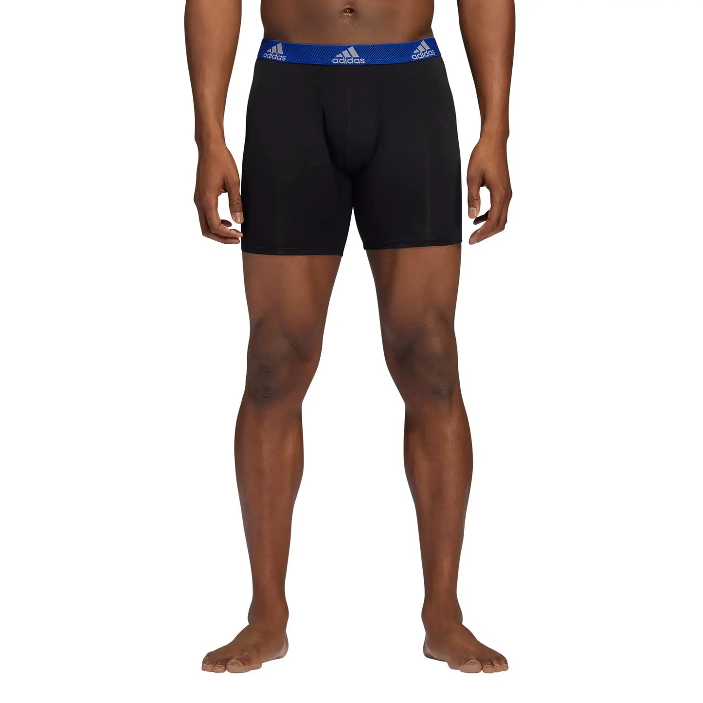 adidas Men's Athletic Fit Microfiber Boxer Brief Underwear (3 Pack) Medium Black/Team Royal Blue/Impact Yellow My Store