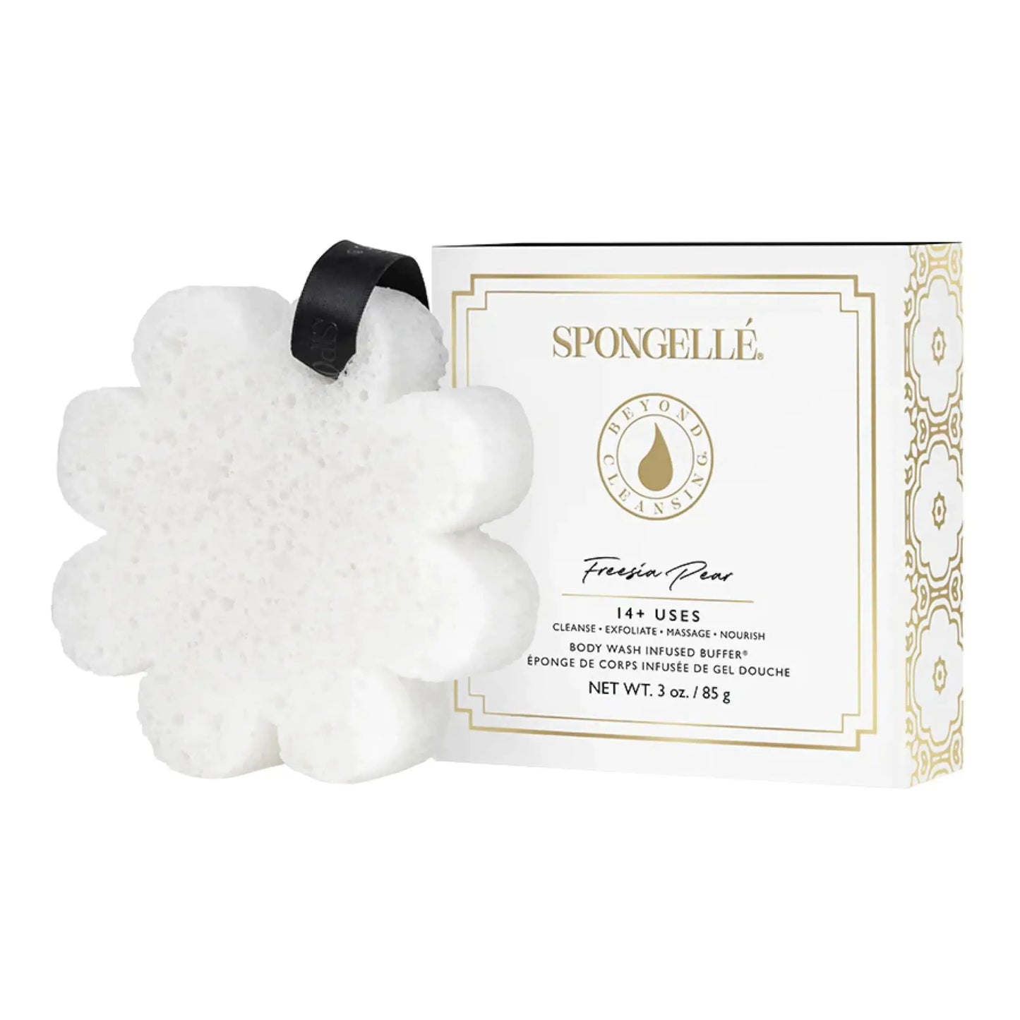 Spongelle Freesia Pear Wild Flower Buffer Body Scrubber with Box | Bath & Shower Loofah for Women | Exfoliator with Body Wash Infused | 14+ uses My Store