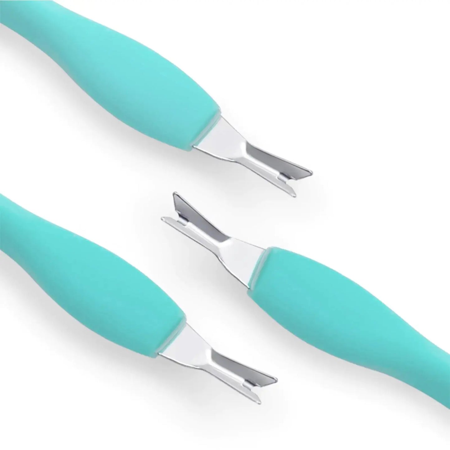IVON 3pcs Cuticle Trimmer Pusher, Rubber Tip Soft on Nail Bed Green My Store