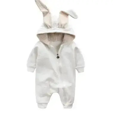Rabbit Ear Hooded Baby Rompers these rompers are designed to keep your baby warm and stylish. The cute rabbit ear hood adds a fun and playful touch to the outfit, making it perfect for everyday wear or special occasions. Baby Rabbit Ear Rompers My Store