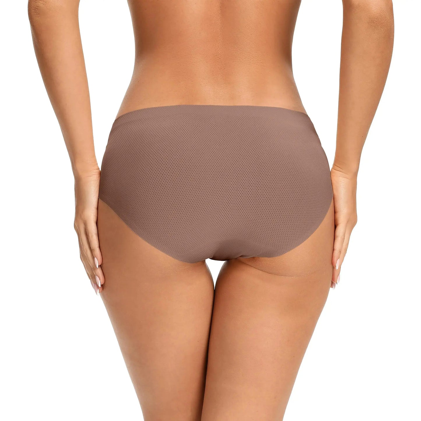 voenxe Women Seamless Hipster Underwear,Breathable Ladies Panties Bikini,No Show Briefs,Comfortable Undies for Women 5-Pack X-Small Coffee My Store