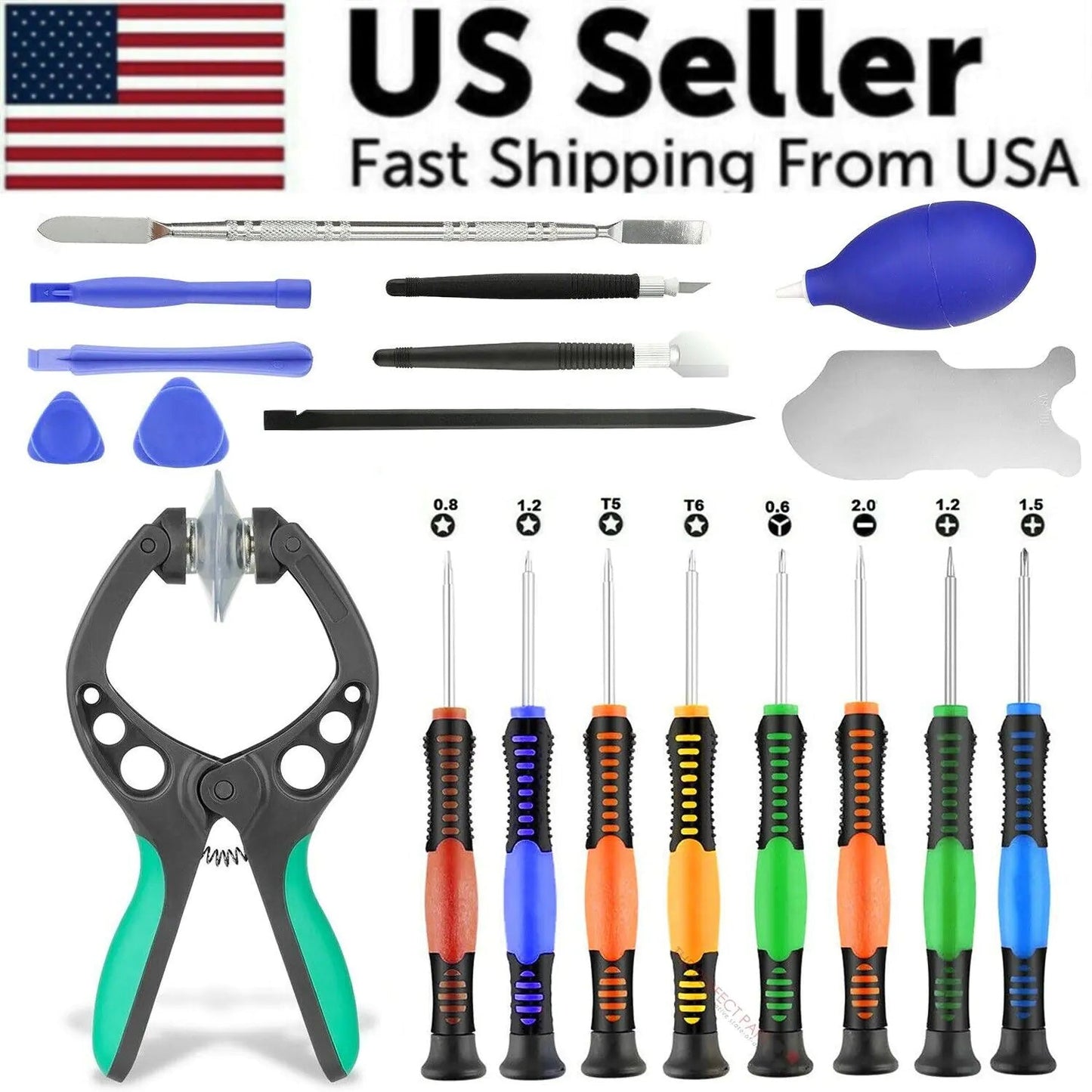 20 in 1 Mobile Phone Screen Opening Repair Tools Kit Screwdriver Set For iPhone WEM Support (www.WEM.support)