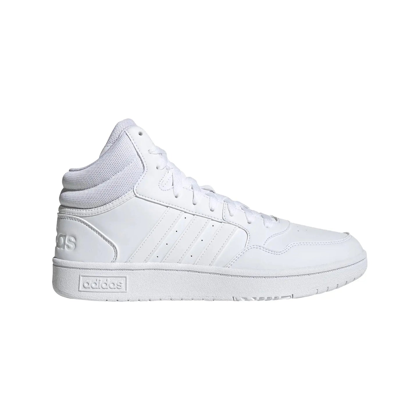 adidas Men's Hoops 3.0 Mid Sneaker 7 White/White/White My Store