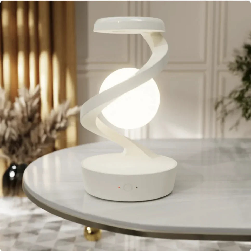 Rotating Moon Desk Lamp with Wireless Charging and Touch Sensor WEM Support (www.WEM.support)