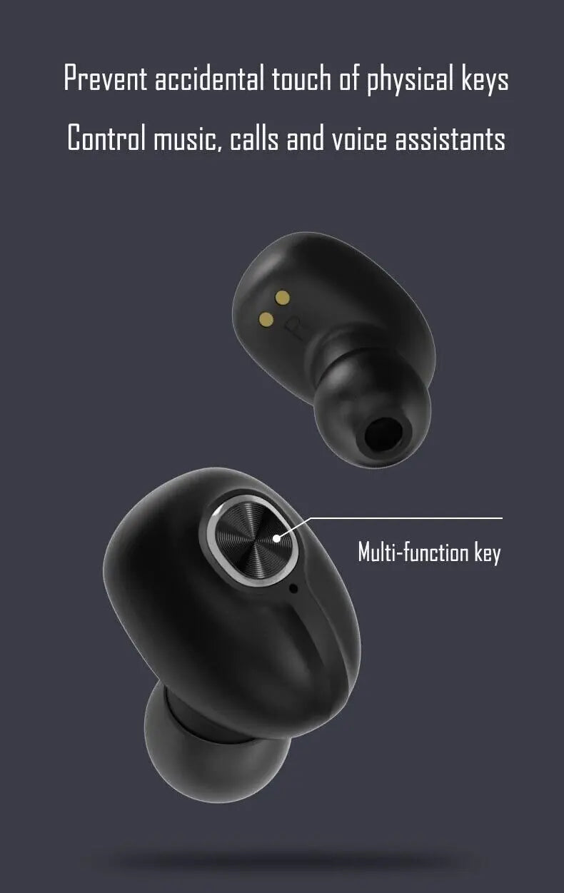 TWS Bluetooth Earbuds Waterproof Bluetooth 5.1 Headset Noise Cancelling Wireless WEM Support (www.WEM.support)