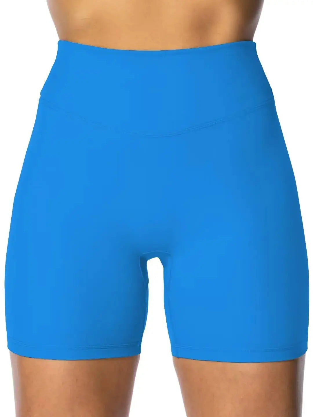 Sunzel Women's Hidden Butt Scrunch Shorts, High Waisted Biker Shorts, Gym Workout Yoga Running Shorts with Tummy Control 6" Inseam X-Small Classic Blue My Store