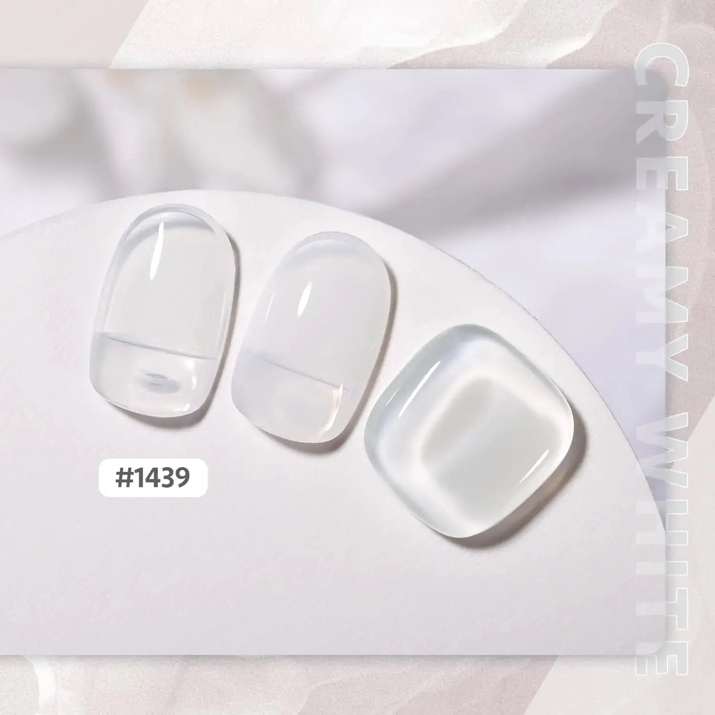 GAOY Jelly Gel Nail Polish, 16ml Sheer White Translucent Soak Off Gel Polish, UV Light Cure for Nail Art DIY, 1439 Creamy White My Store