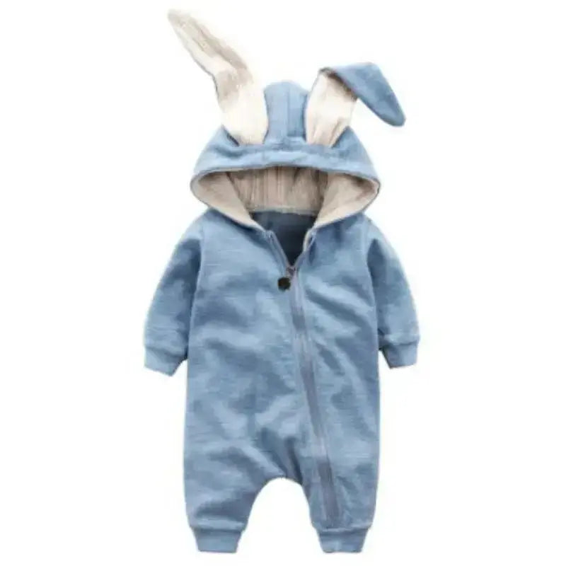 Rabbit Ear Hooded Baby Rompers these rompers are designed to keep your baby warm and stylish. The cute rabbit ear hood adds a fun and playful touch to the outfit, making it perfect for everyday wear or special occasions. Baby Rabbit Ear Rompers My Store