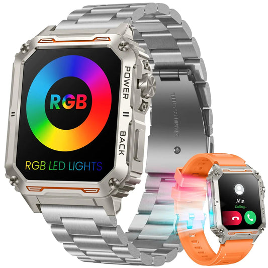 RGB LED Smartwatch 1.91" Touch Screen HejK.com Marketplace LLC