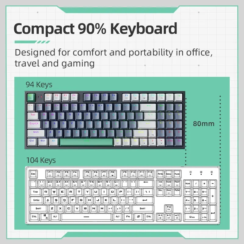 Machenike-K500 Mechanical Wired Keyboard WEM Support (www.WEM.support)