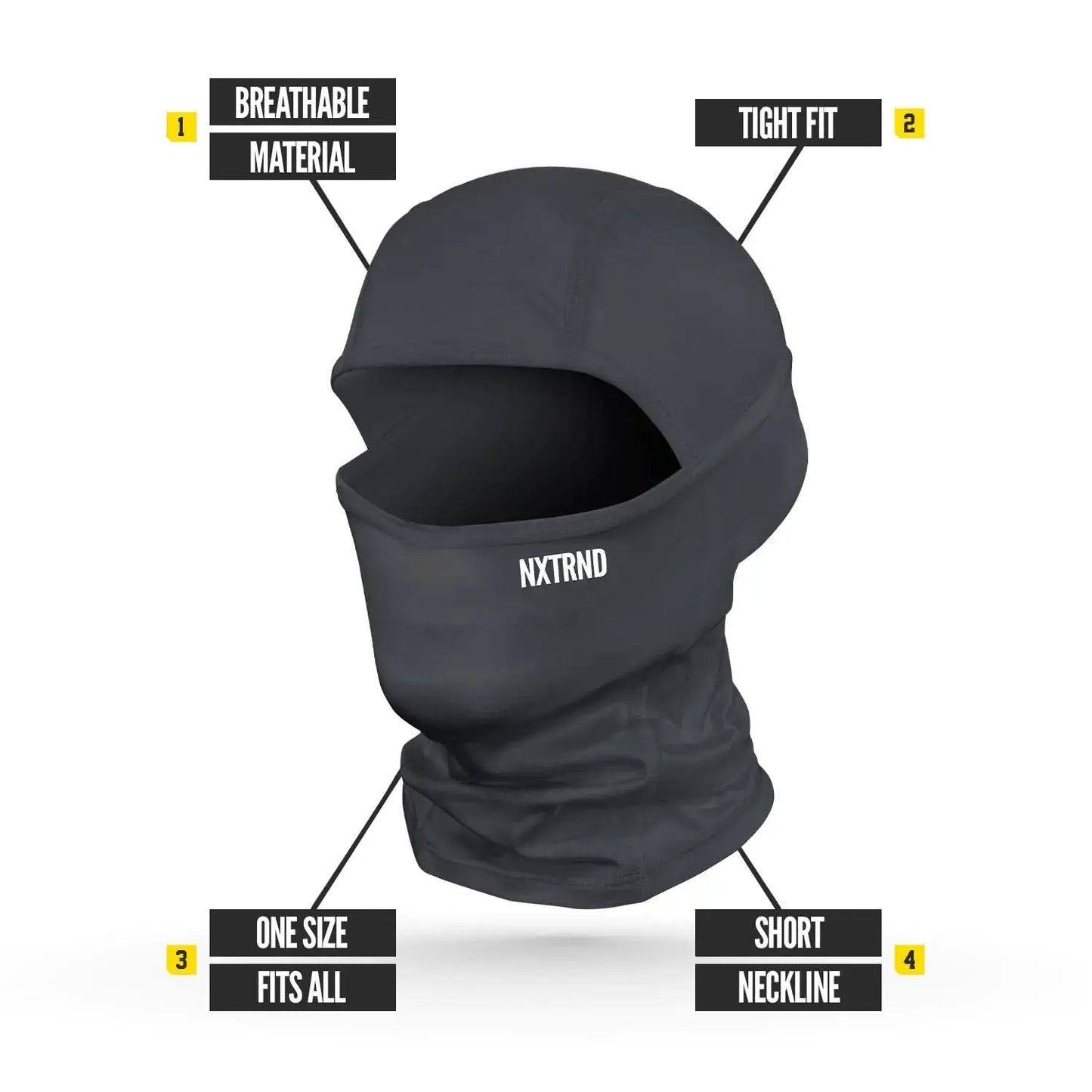 Nxtrnd Football Ski Mask, Shiesty Mask, Cooling Sports Balaclava One Size Black My Store