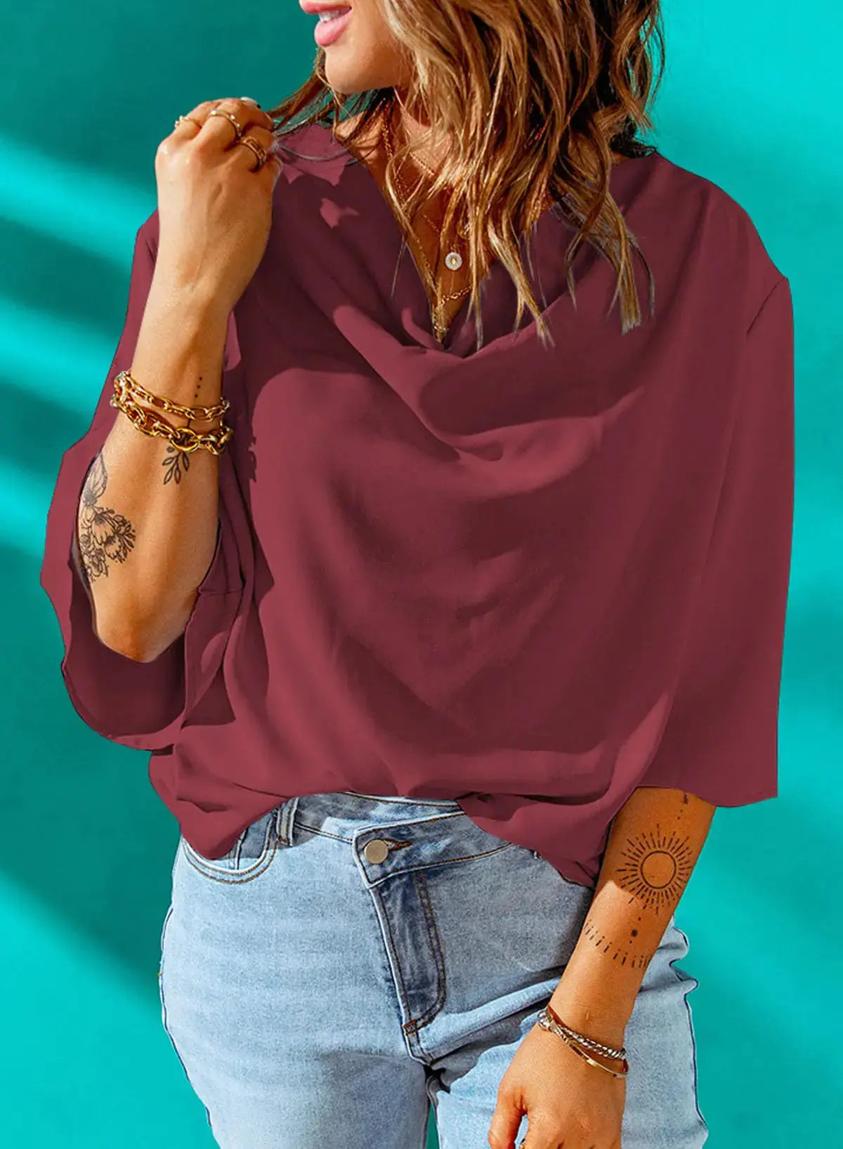 Dokotoo Womens Blouses and Tops Short Sleeve Chiffon Shirts and Tops Medium 9 a Red My Store