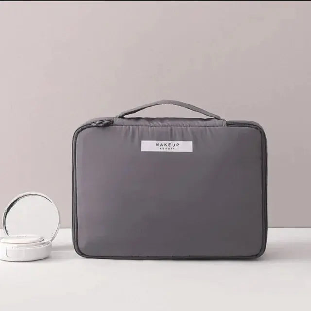Makeup Bag Organizer Stylish his organizer features multiple compartments and pockets to store your makeup brushes, lipsticks, eyeliners, and more. My Store